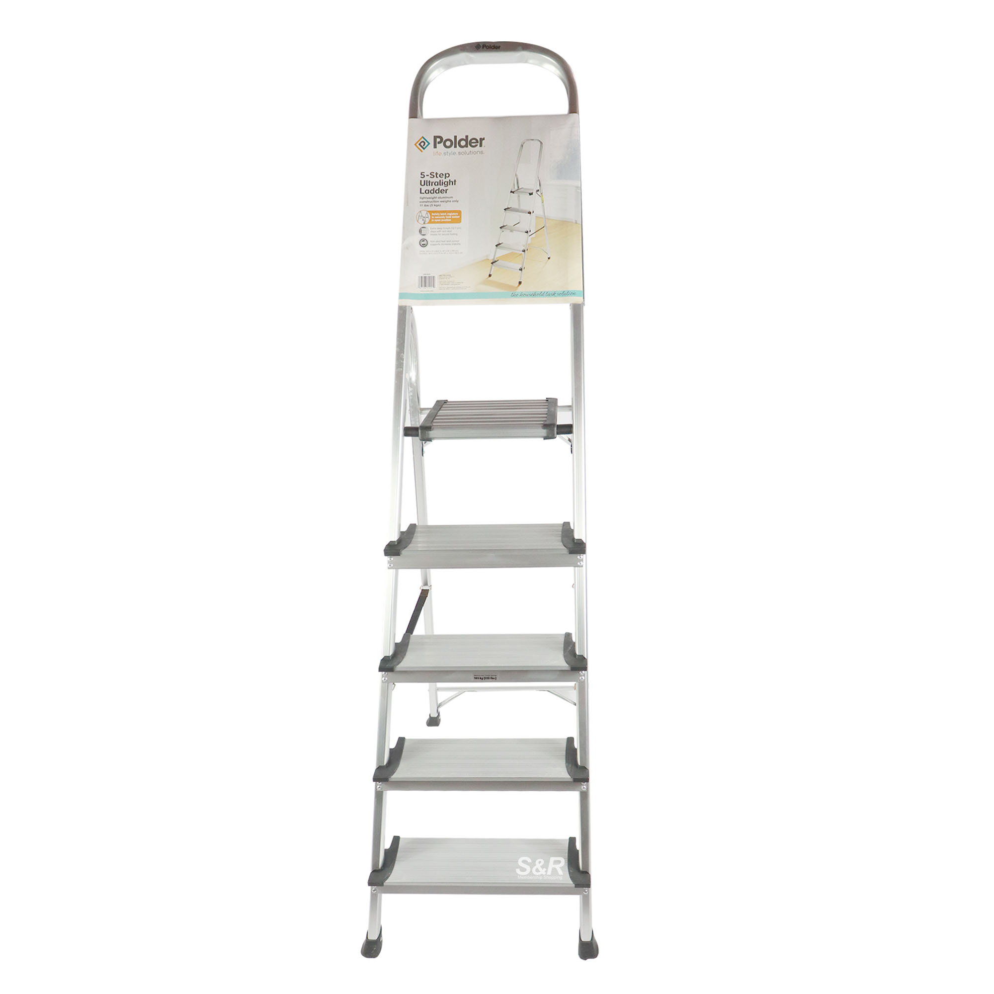 Polder 5-step Foldable Ultralight Ladder 1pc Polder 5-step Foldable Ultralight Ladder 1pc